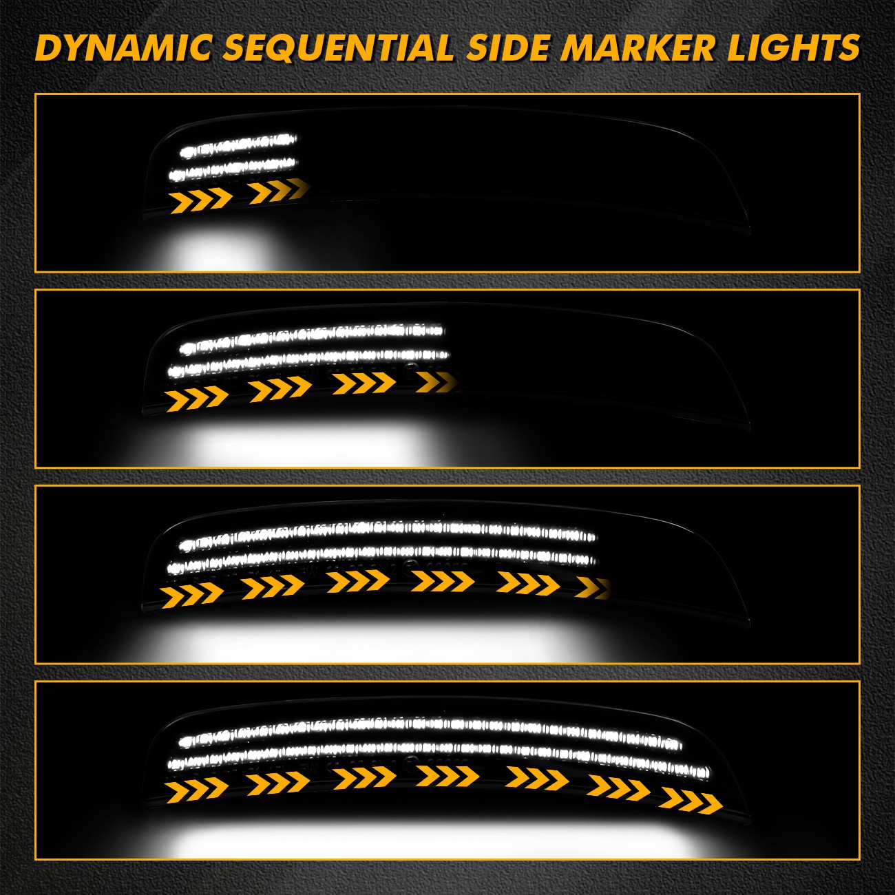 Front Rear LED Bumper Side Marker Lights For 2015-2023 Chrysler 300 300C 300S