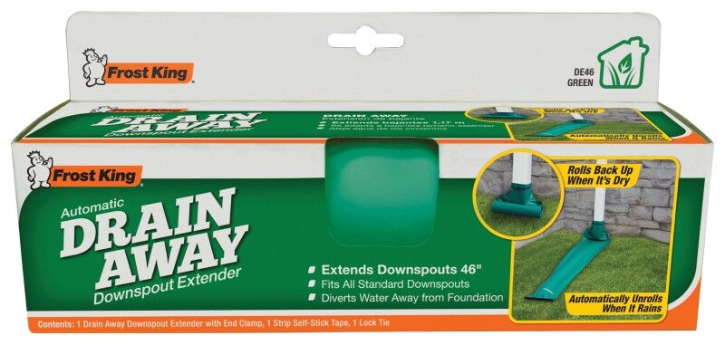 Frost King DE46  Drain Away Downspout Extender, 4ft (4-Pack)
