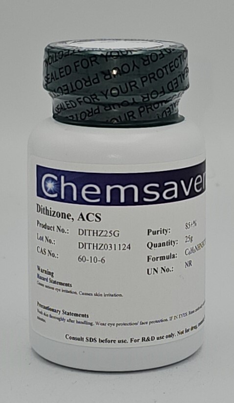 Dithizone, ACS, 85+%, 25g