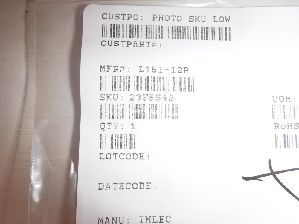 IMLEC L151-12R LED Panel Mount Indicator, Red, 7 mm (T)