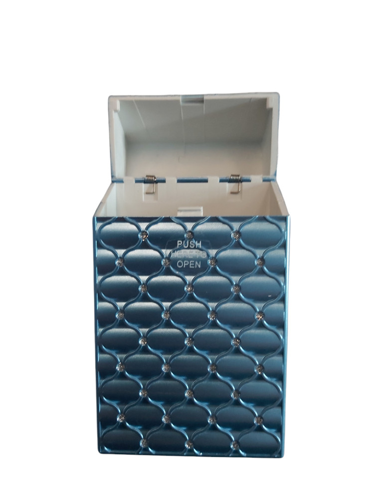 Eclipse Diamond Rhinestone Plastic Crushproof Cigarette Case, 2ct, 100s, 3117M20