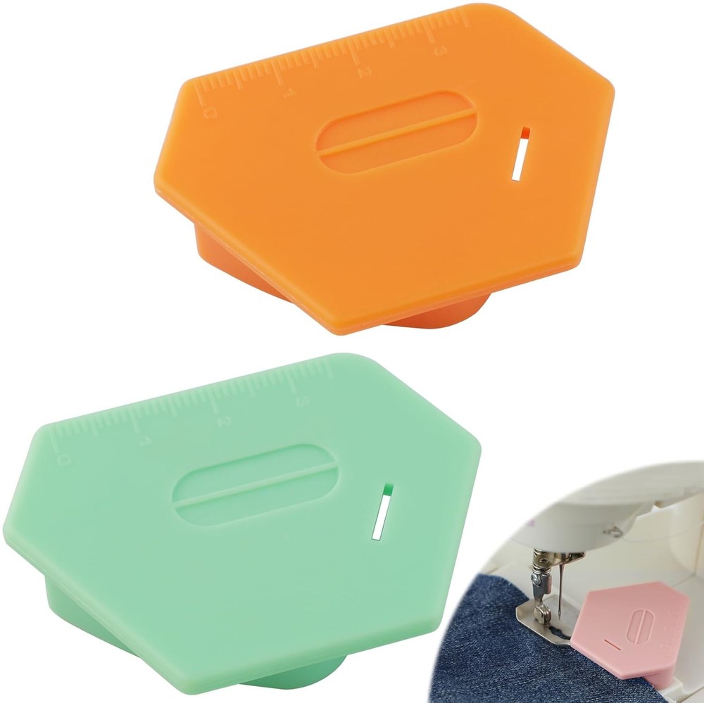 2 Pcs Magnetic Seam Guide for Sewing Machine, Polygonal Multifucntional Seam Gui