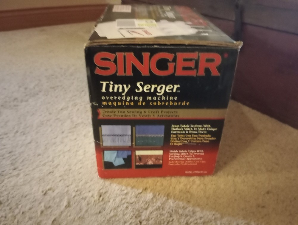 Singer TS-380 + Tiny Serger Machine W/ Box, Pedal, String, Manual (Please Read)