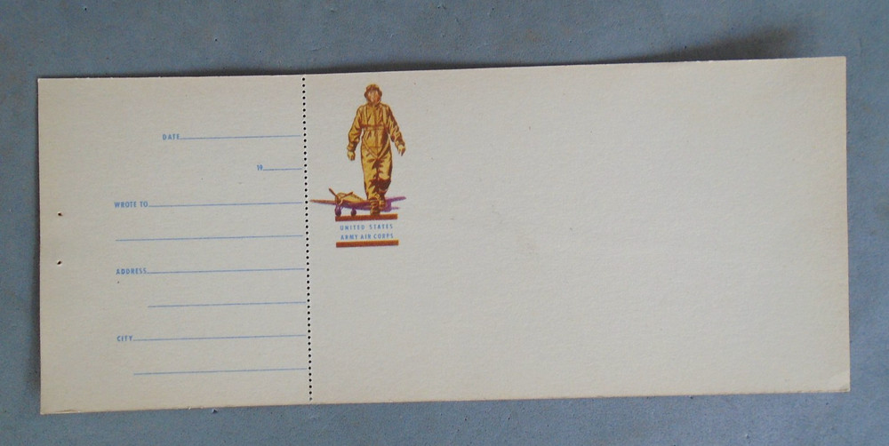 US Army Air Corps  post card dated 1943