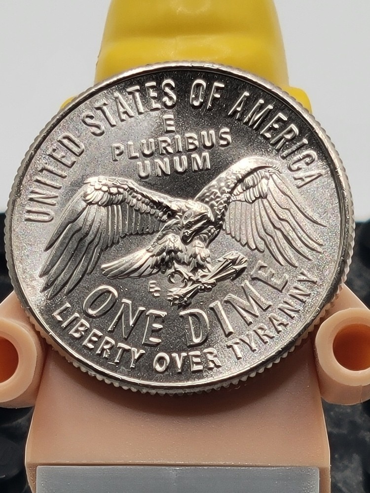 2026 P dime with die large crack under the bust Rare mint error Uncirculated!