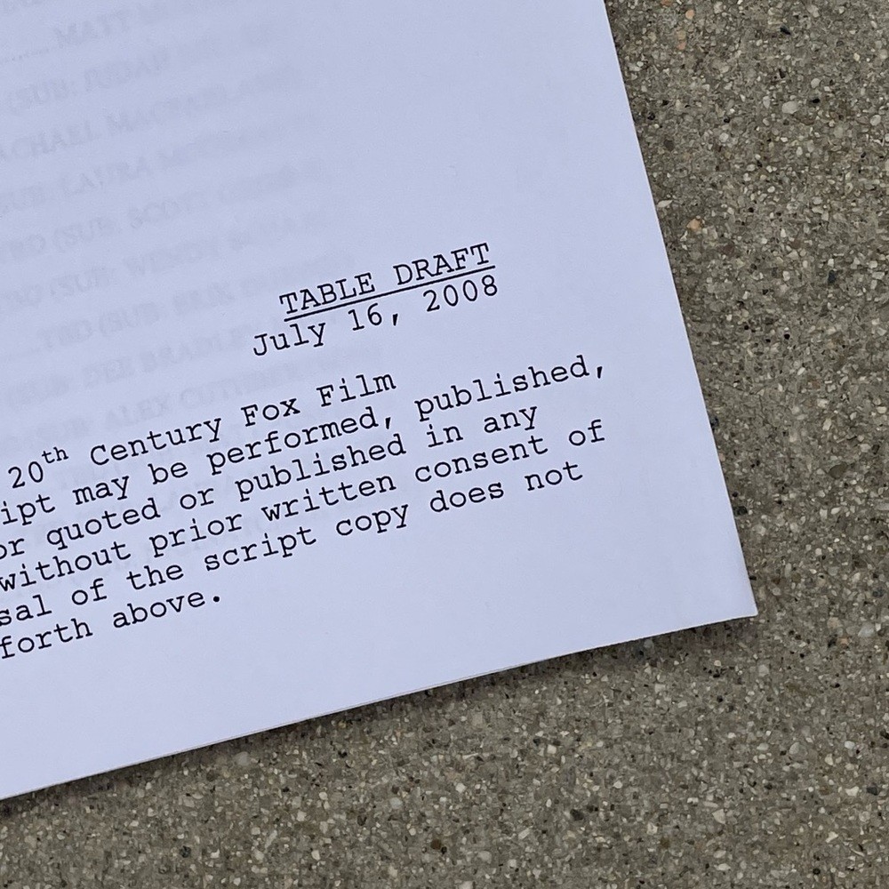 American Dad Original 2008 Production Used Table Draft Script G-String Circus Ep