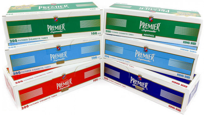 Premier Full Flavor King Size - 10 Boxes - 200 Tubes Box Supermatic