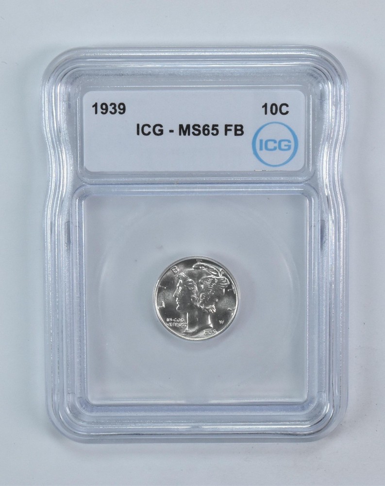 1939 Mercury Dime MS65 FB ICG