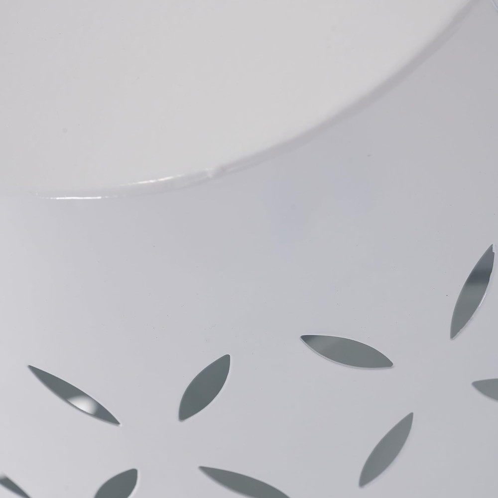 Lilac Outdoor 12" Iron Side Table, White