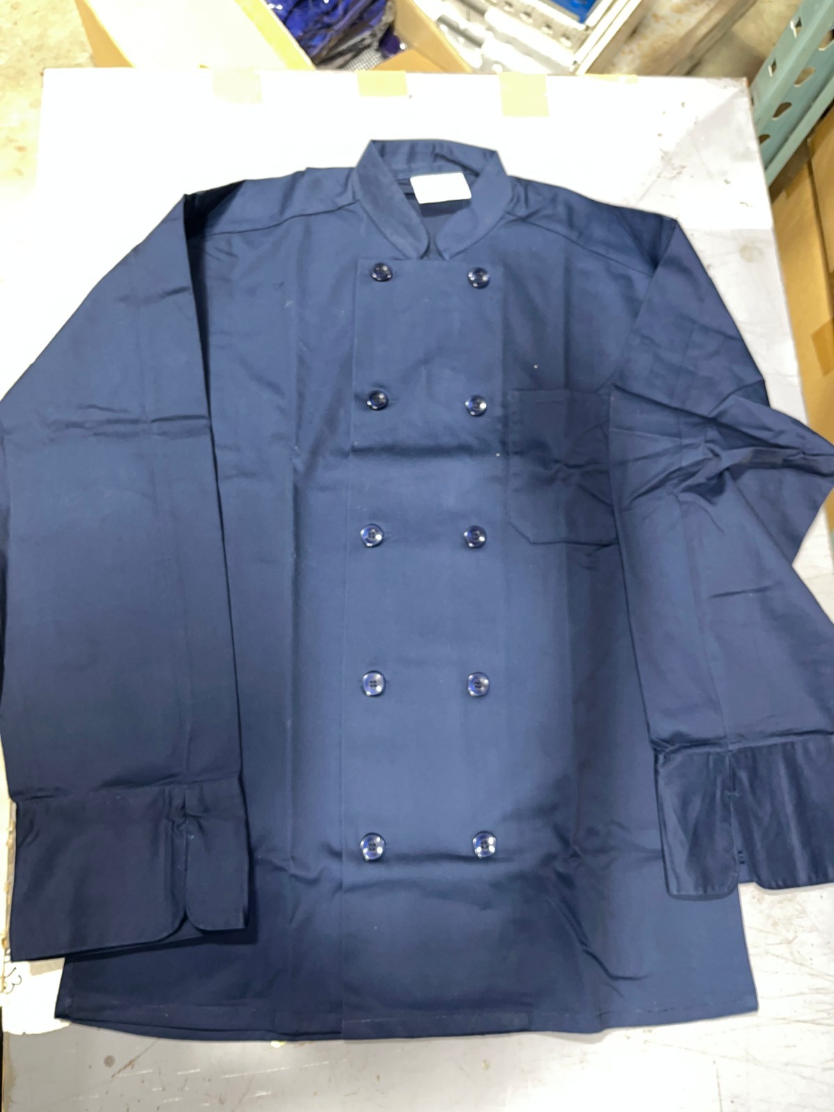 NWT New Navy Blue Chef Coat Jacket w/ Chest Pocket - Size Choice