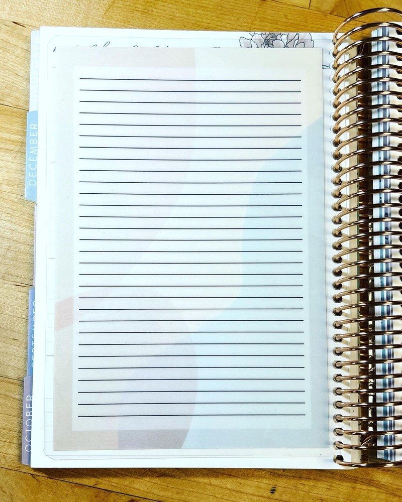 Lined Notes Lists Neutral Dashboard Insert 4 use with ErinCondren A5 Coil Spiral