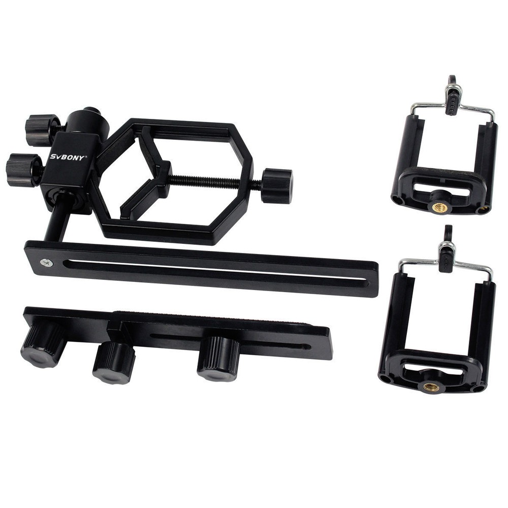 Telescope Camera Adapter Smartphone with 2 Phone Brackets