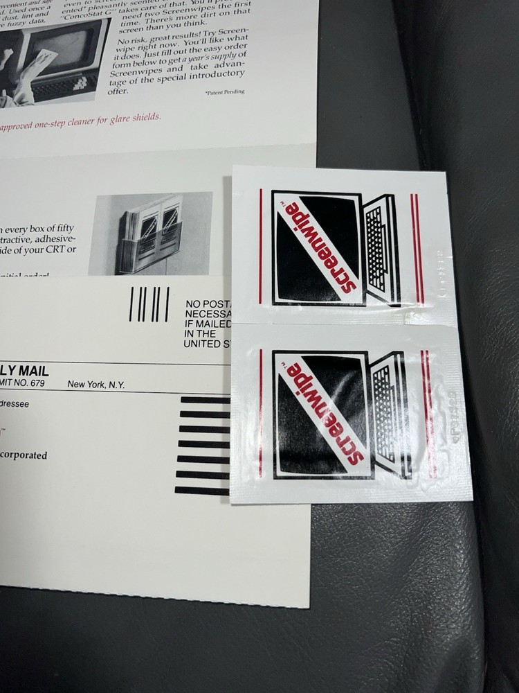 Screenwipe CRT Cleaning Accessory for Apple II computers