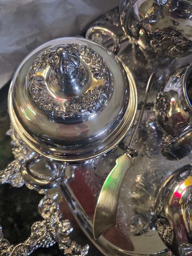 Sheridan Silver Plated Tea Set with Tray