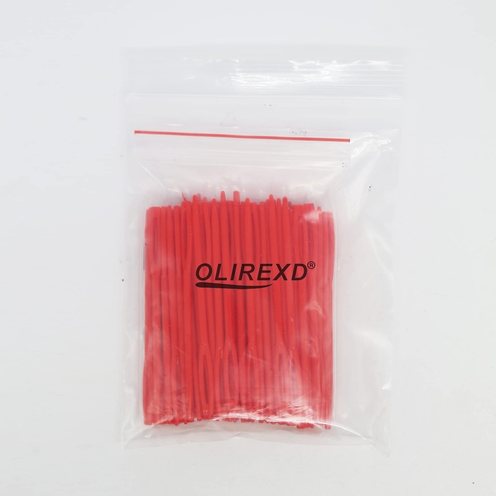 100 Pcs 7CM Plastic Sewing Needles Craft Safety Darning Red