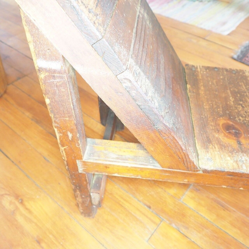 Antique Wood Bookshelf Primitive Unique Design