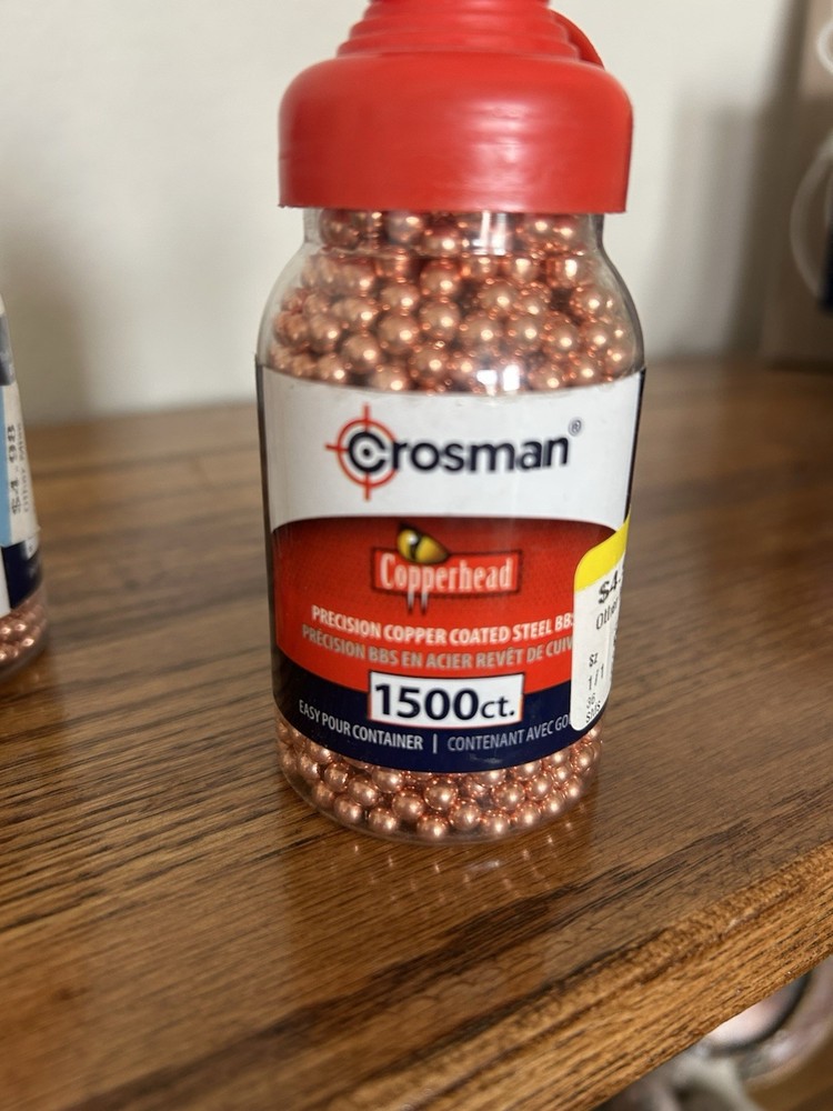 Crosman Copperhead BBs Two Bottles One 1500 Count Full & One @ Half Full