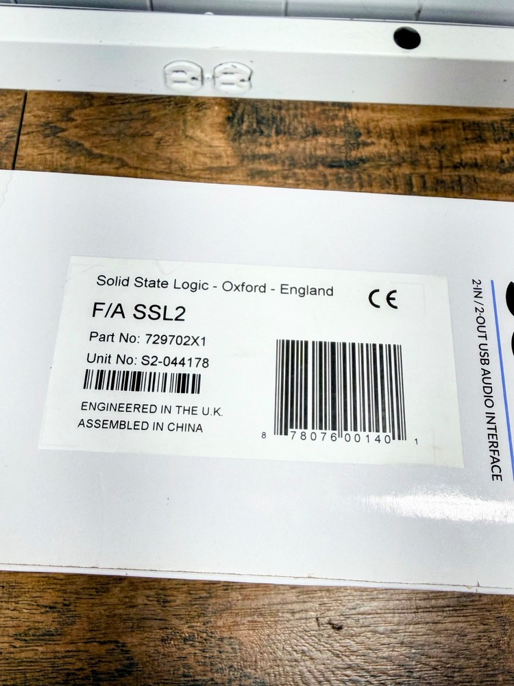 Solid State Logic SSL 2 - No Power Cord G1191