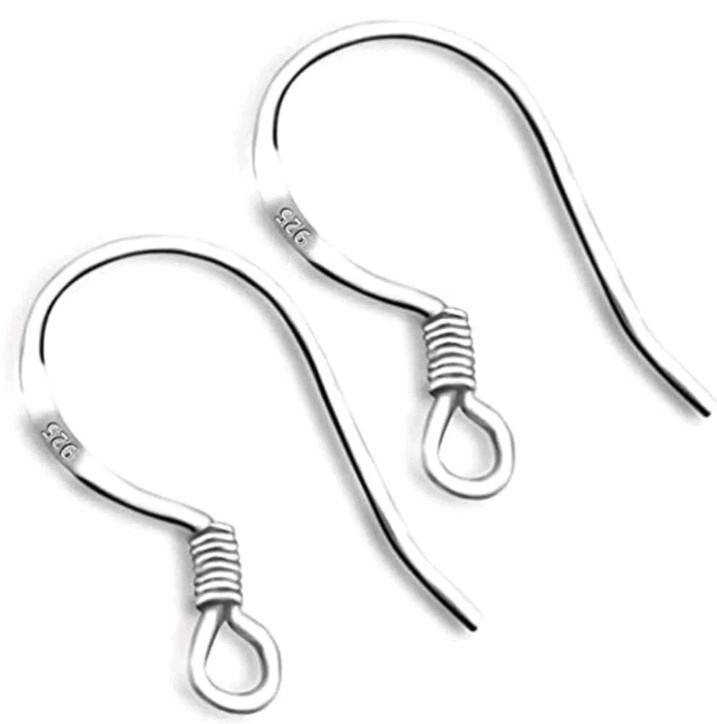 10pc (5Pr) Lot 925 Sterling Silver Filled Fish Hook Ear Wire Earrings Findings