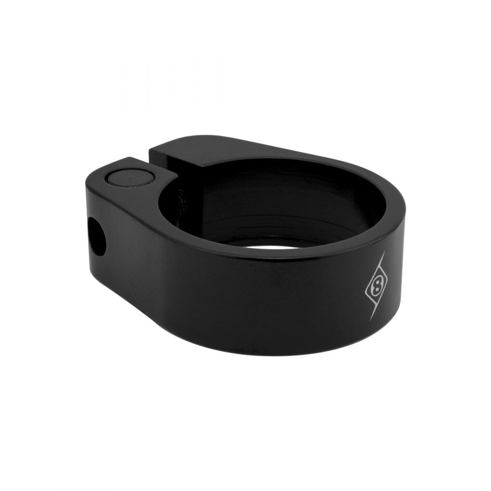 Origin8 Clampdown Seatpost Clamp 29.8 Black Rounded Edges & Floating Bolt