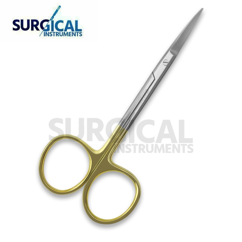 Premium GERMAN Grade TC Iris Scissors 4.5" Curved Surgical Dental Instruments