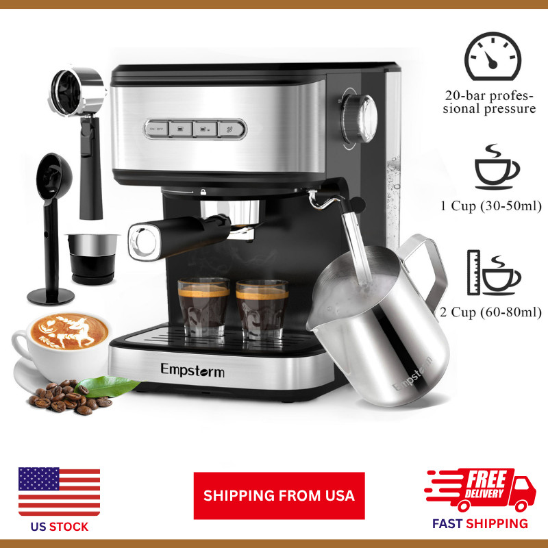 New 20 Bar Empstorm Espresso Grinding Integrated Semi-automatic Coffee Machine