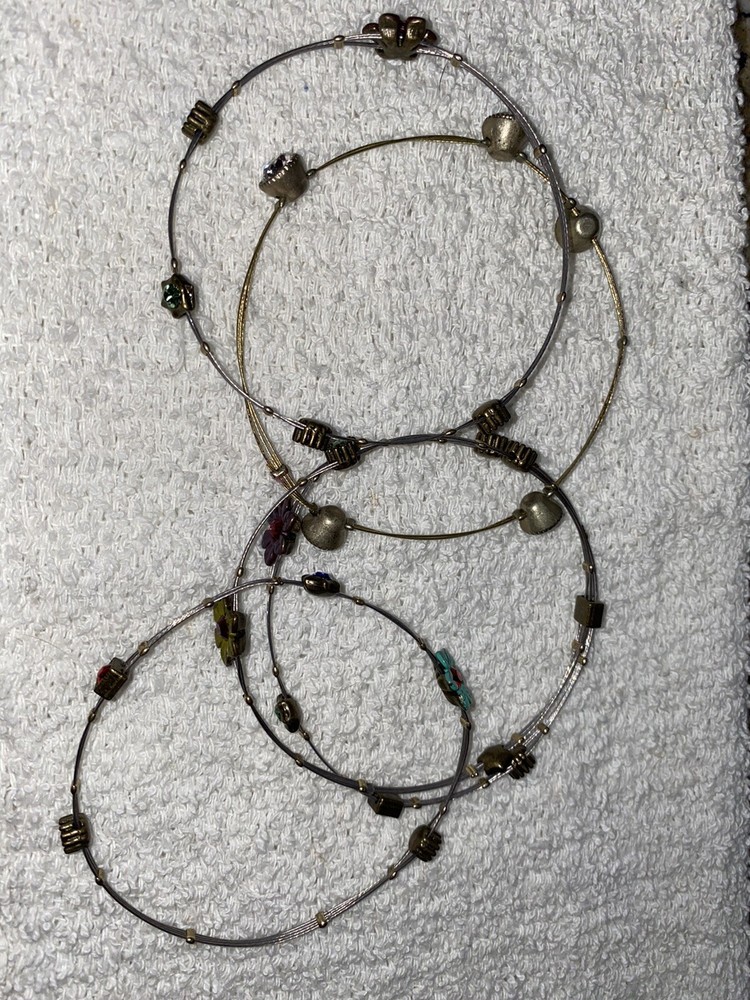 Rhinestone Wire Bracelets Handmade