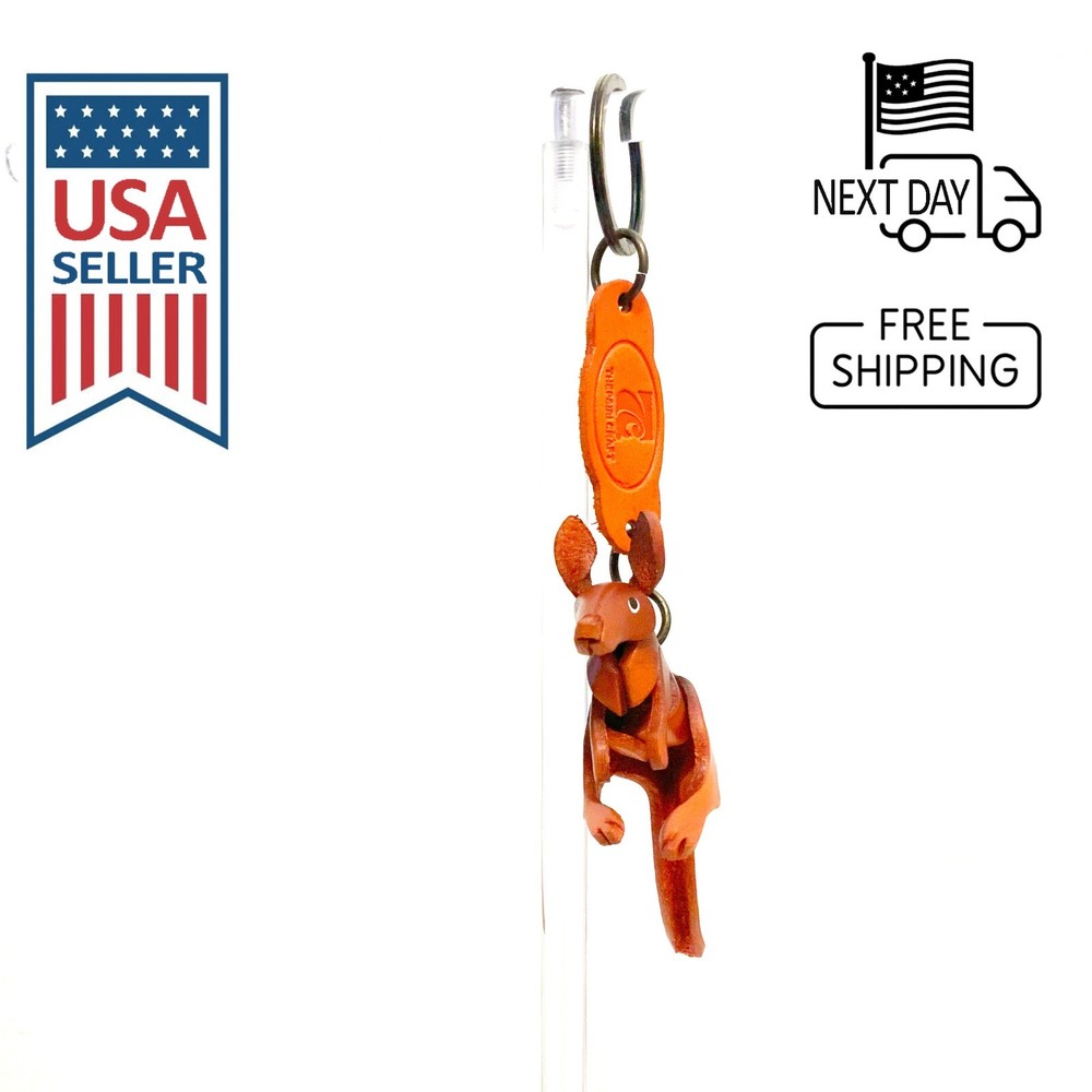 Kangaroo Handmade Leather Keyring