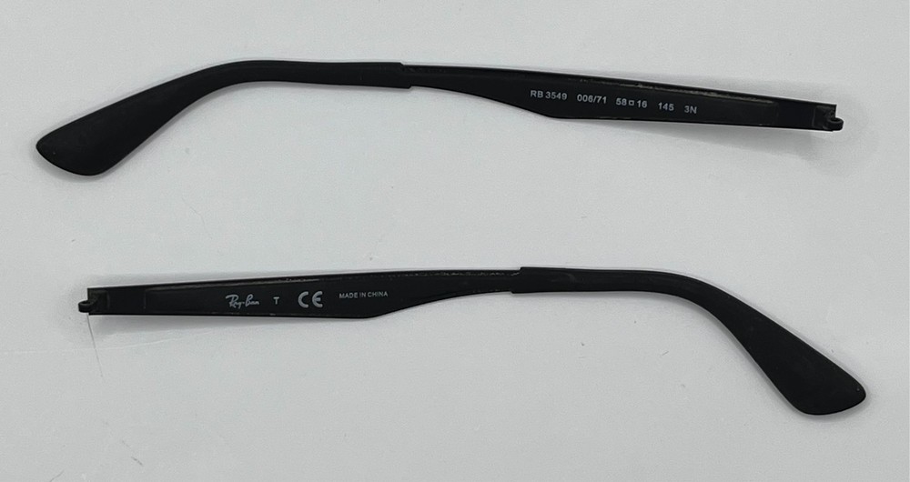 2406 -  RAY BAN 3549 BLACK  BOTH TEMPLES   AUTHENTIC