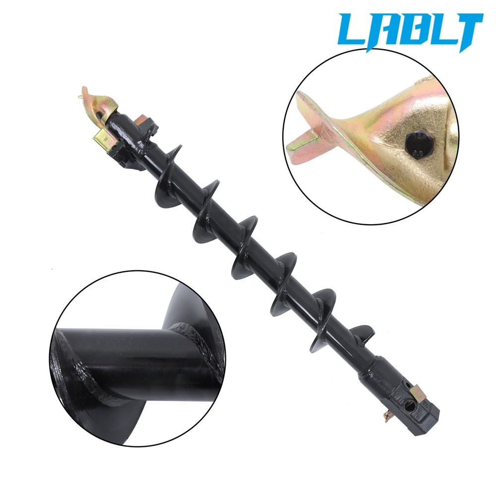 LABLT Auger Bit 6" Diameter 48" Length Skid Steer Post Hole Digger 2" Hex Drive