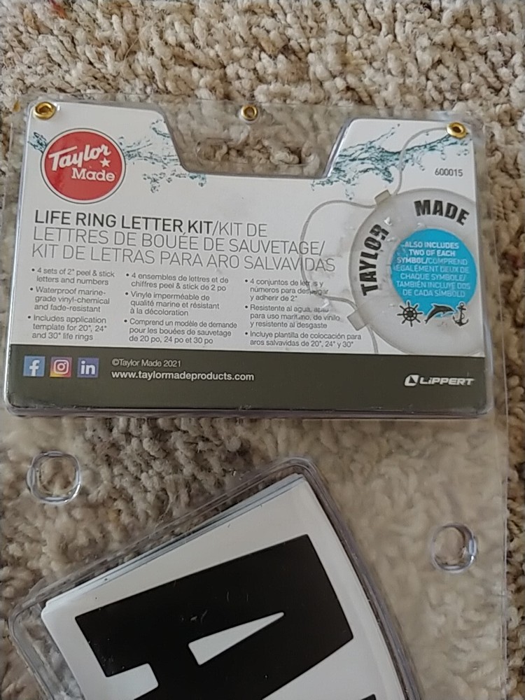 NWT...Taylor Made Life Ring Letter Kit