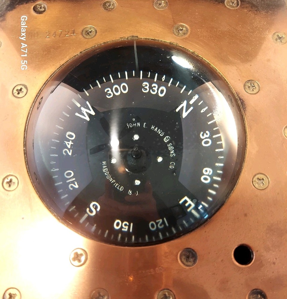 John E. Hand & Sons Co. Copper Ship Compass Model 24721