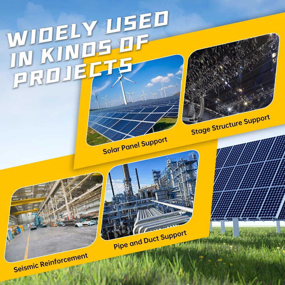 4 Pcs Adjustable Brace Fitting, Single Adjustable Angle Braces for 1-5/8" Str...