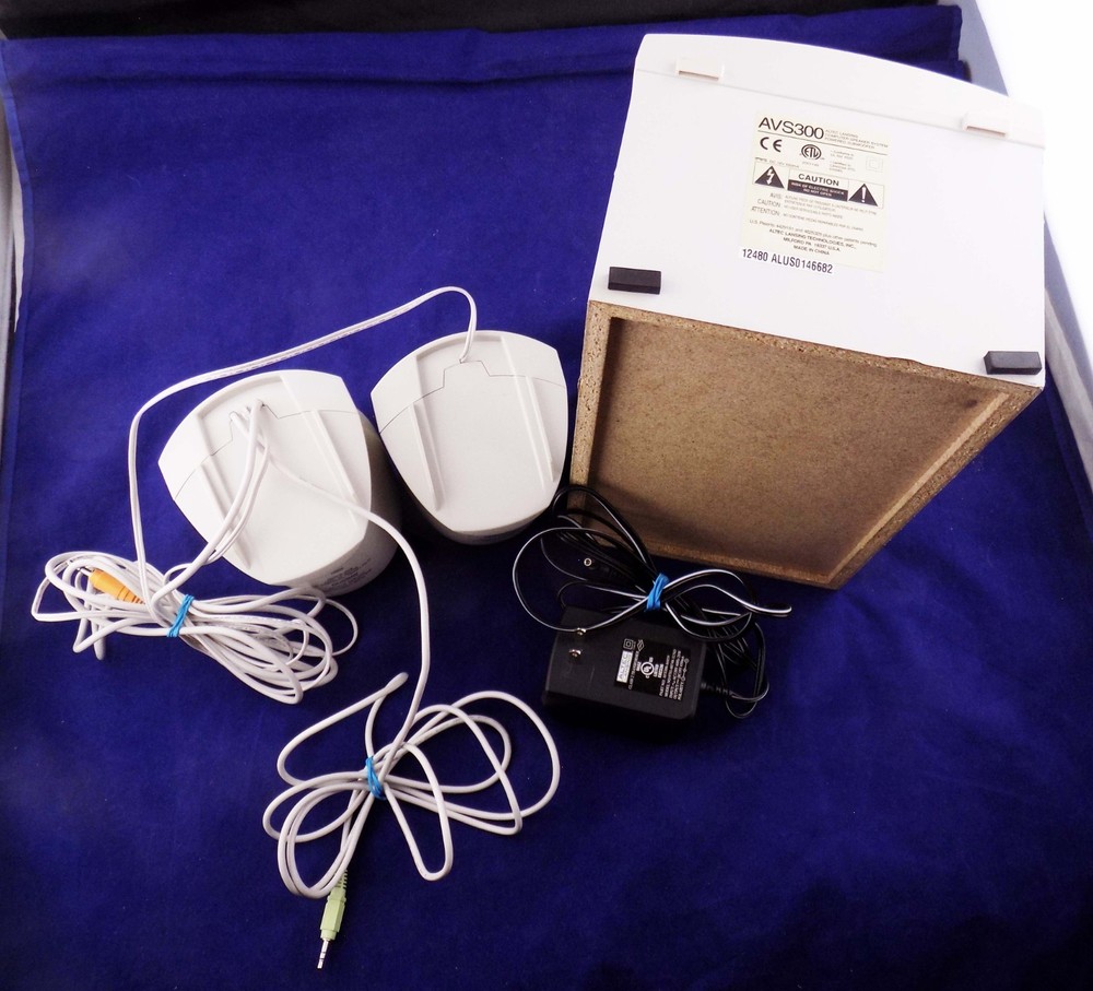 Altec Lansing AVS300 Computer 2.1 Powered Speaker System And Subwoofer Complete