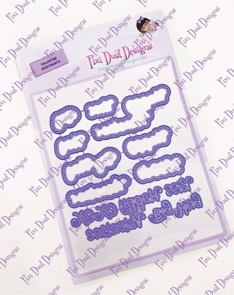 Pixi Dust Designs Die - Valentine Sentiments