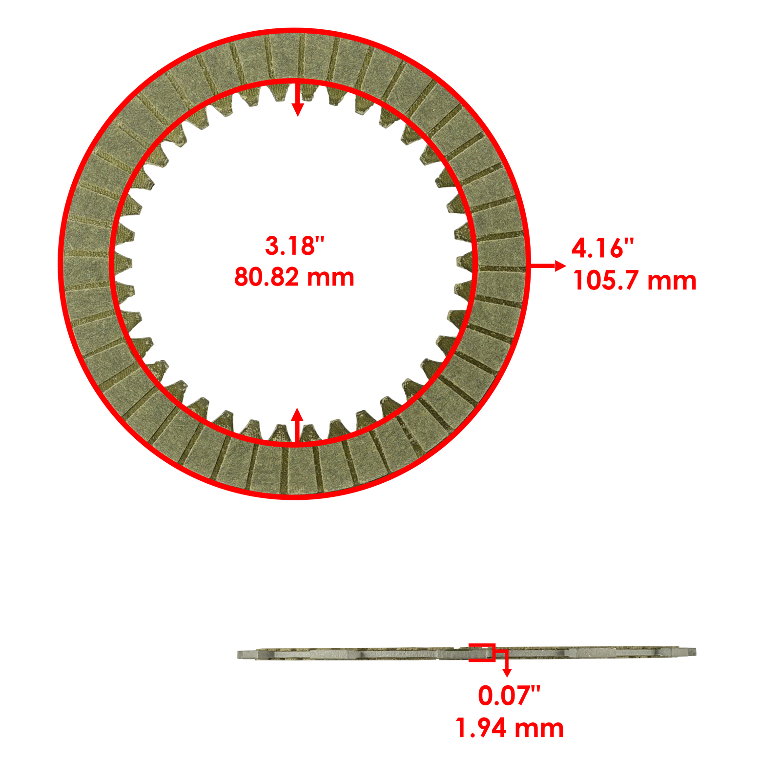 Clutch Friction Plates Kit for Honda Rincon 680 TRX680FA TRX680FGA 2008 - 2023