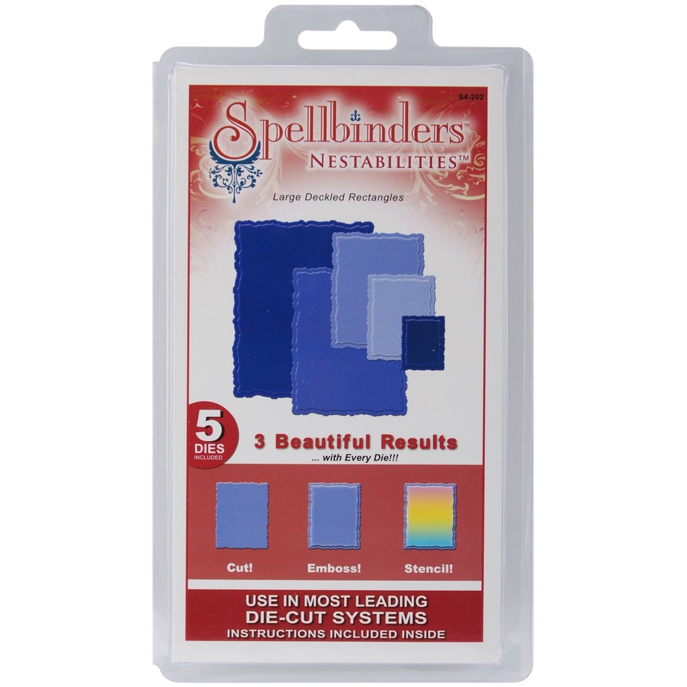 Spellbinders Nestabilities Dies-Deckled Rectangles Large - S4202