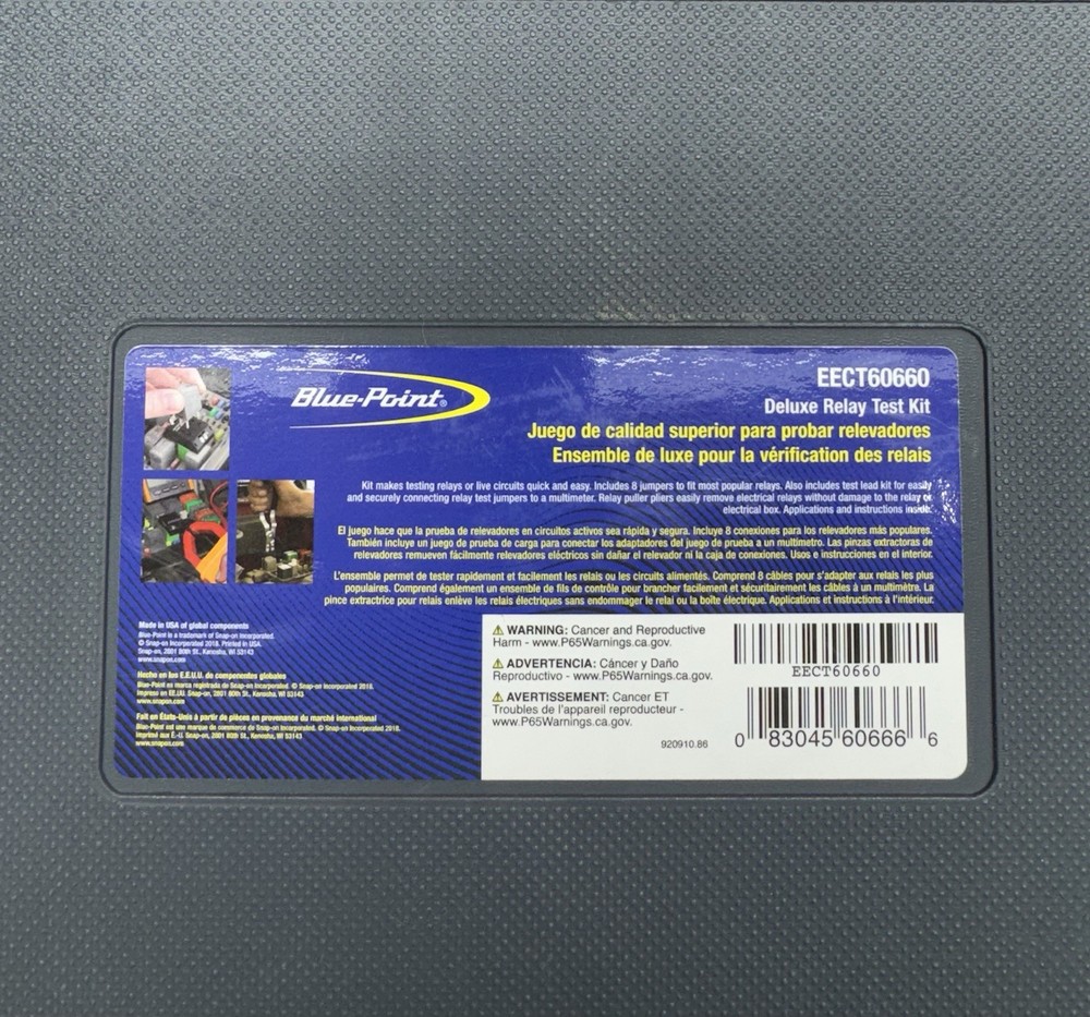 Blue-Point Snap-on Tools NEW Deluxe Relay Test Kit EECT60660