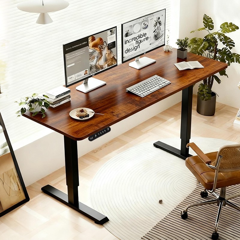 Modern Electric Standing Desk Height Adjustable Computer Desk Study Gaming Table