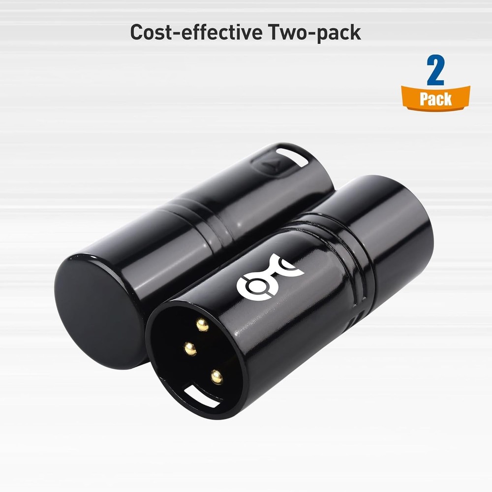 2 Pack 3 Pin XLR DMX Terminator