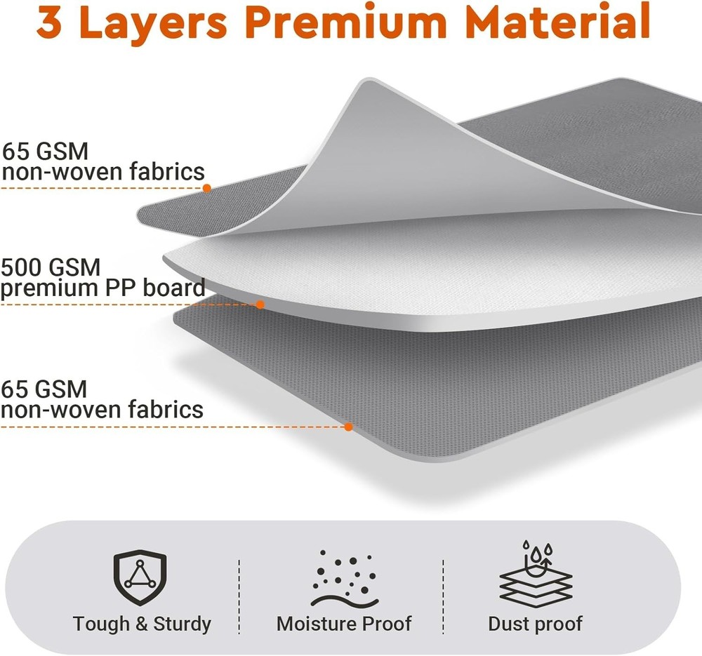4-Pack Foldable Bed Sheet Organizers with Window & Labels - Elegant Gray