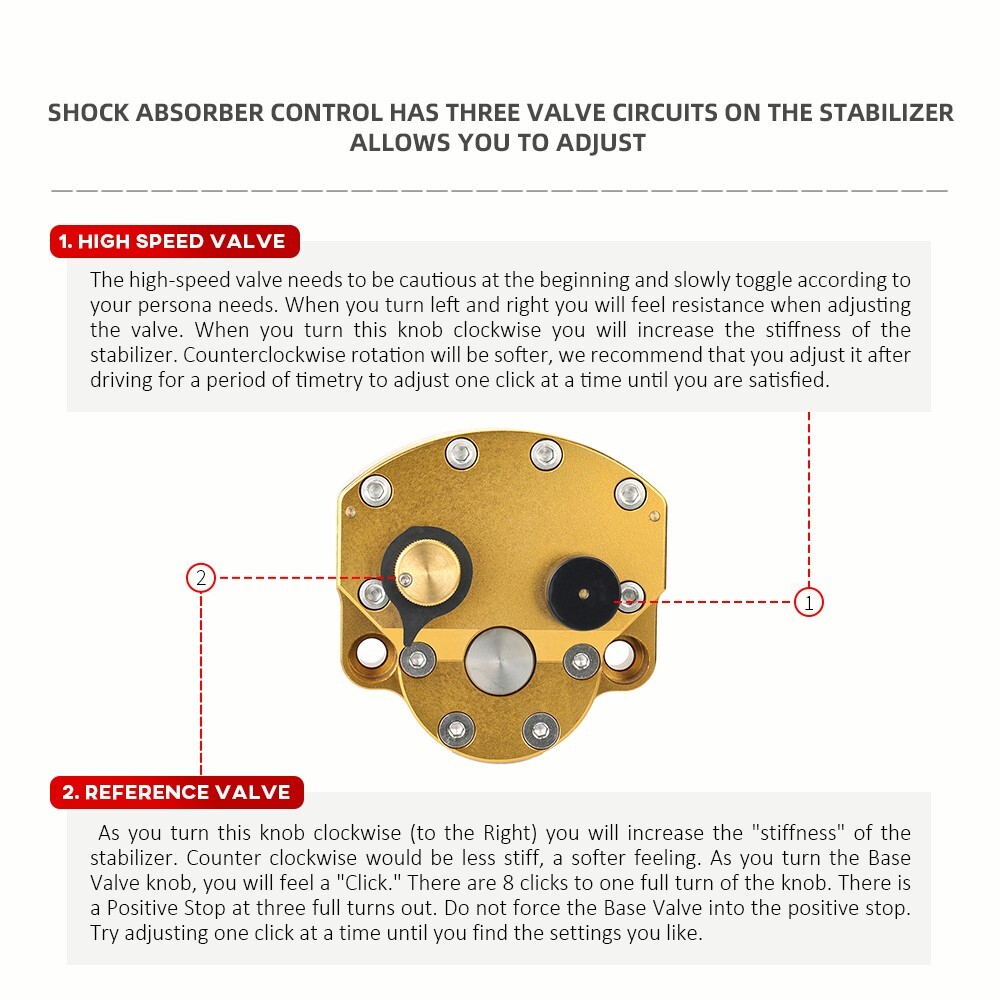 Universal Adjustable Steering Damper Stabilizer Safety Control Motorcycle