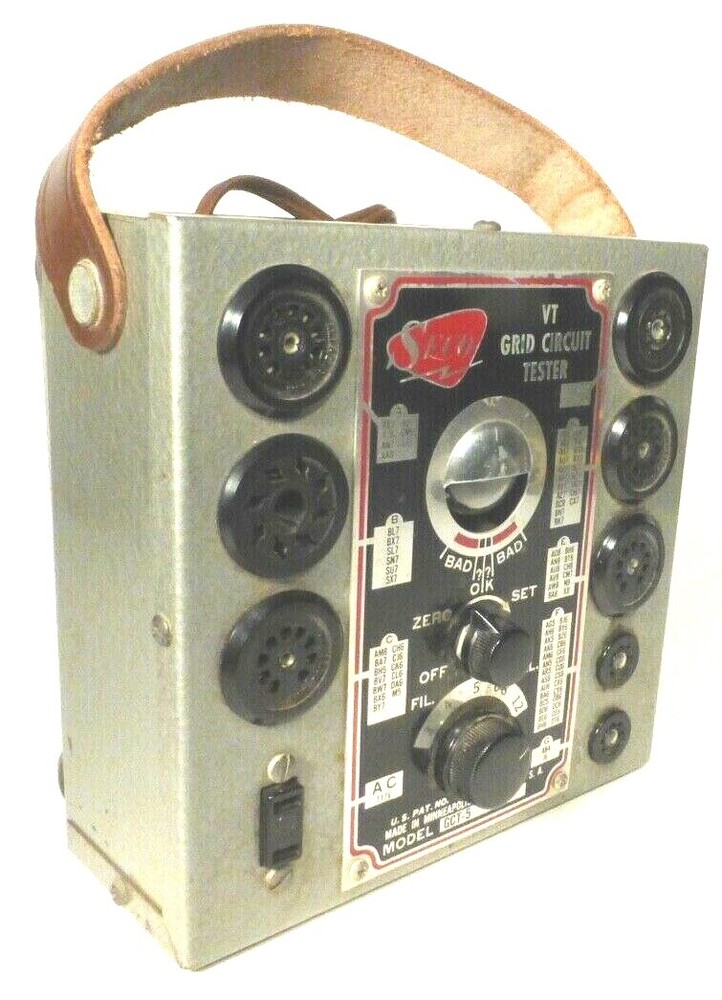 vintage SECO VT GRID CIRCUIT TESTER -   Tested & Working - with SOCKET ID CHART