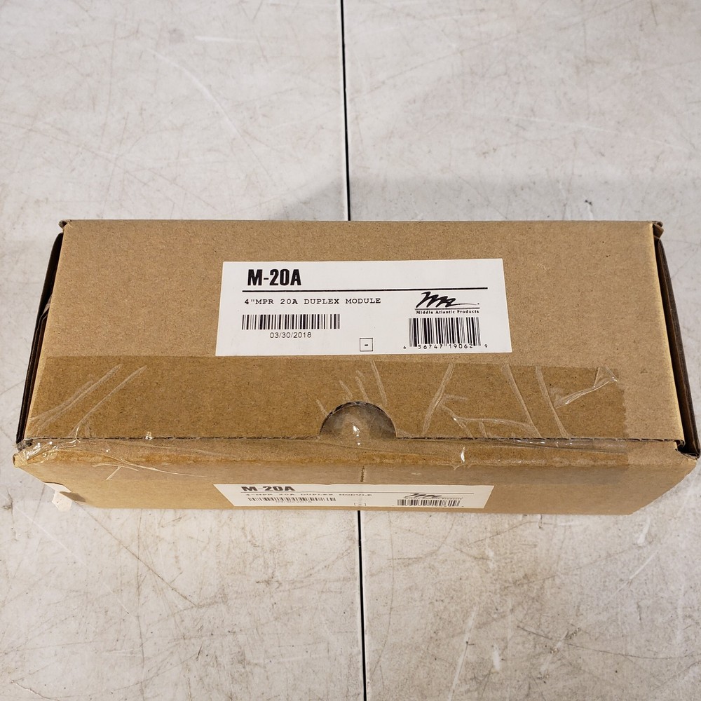 New Middle Atlantic Products M-20A 4" MPR 20A Duplex Module