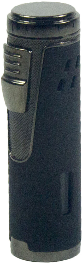 Quintuple Flame Cigar Torch Lighter with Cigar Punch Cutter Adjustable Flame