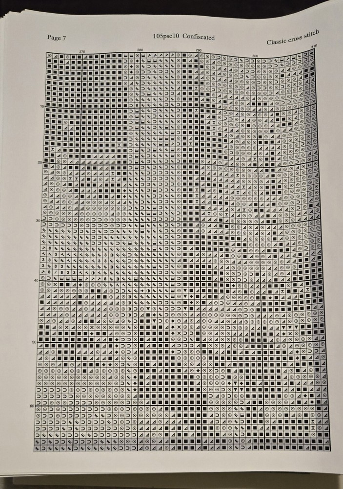 Classic Cross Stitch Pattern - Confiscation