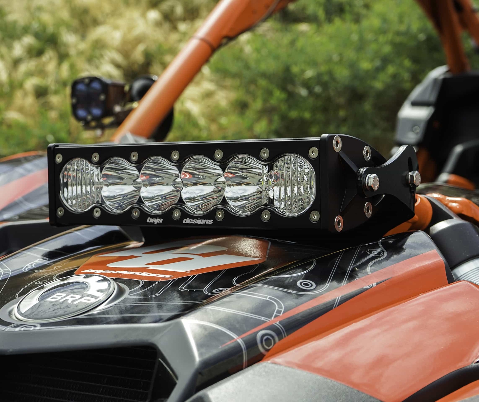 Baja Designs® OnX6+ 10" LED Shock Mount Light Bar Amber Rock Guard for Can-Am X3