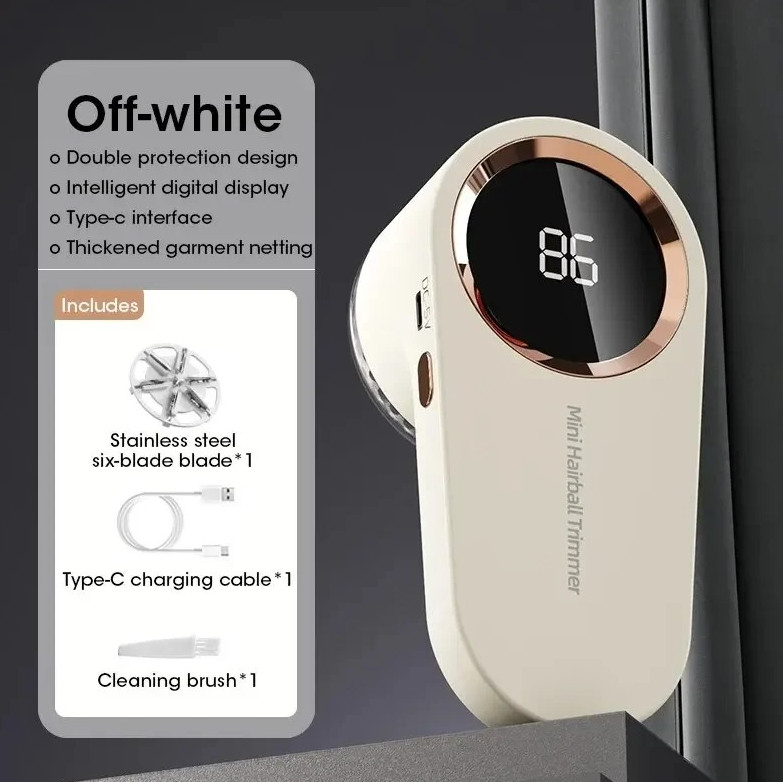 1pcs LED Digital Lint Remover Electric Fabric Shaver USB Rechargeable Sweater