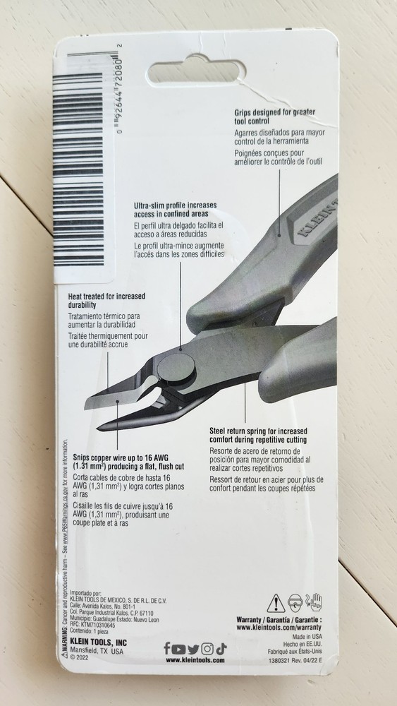 New Klein Tools D275-5 Precision Flush Cutter 5 Inch