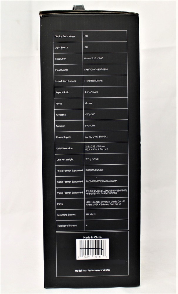 Vankyo Performance V630W 1080P Full HD Video Projector